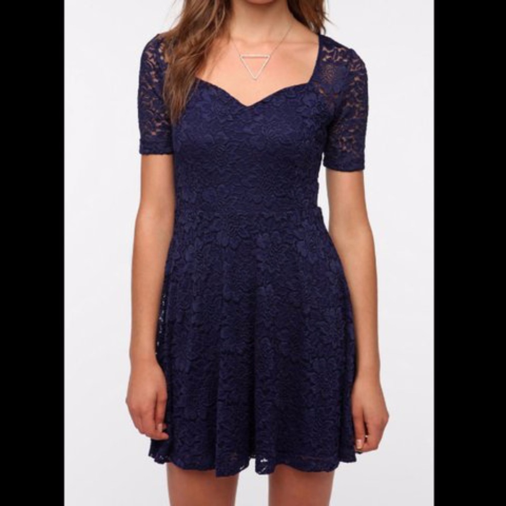 Pins & Needles Lace Skater Dress urban outfitters